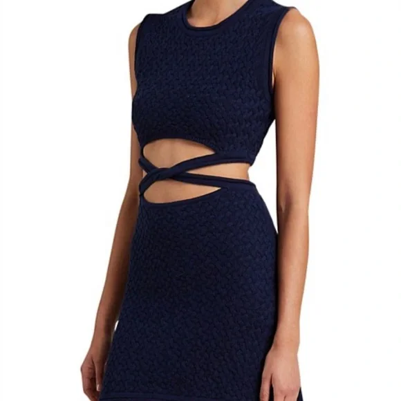 balmain ribbed-knit long-sleeve dress Balmain Black Knit Dress main image 1